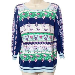 Talbots Petites Silk Cotton Spring Summer Sweater Top sz PL NWT